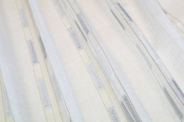 Vendita on line tessuto tenda con inserti lurex argento - prodotti