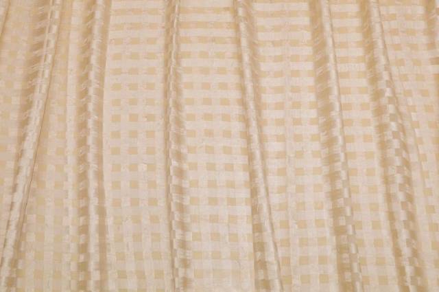 Vendita on line tessuto tenda stropicciato scacco crema - prodotti