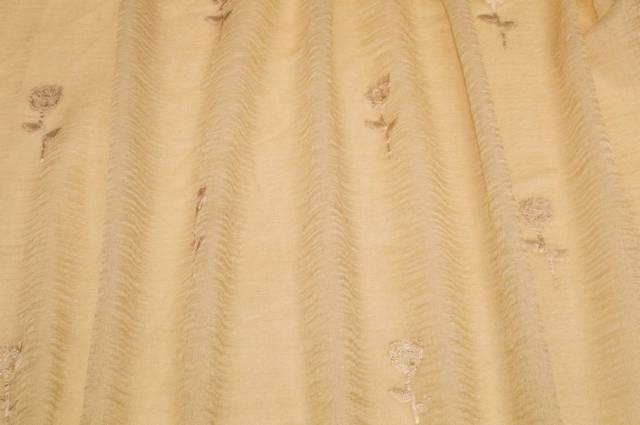 Vendita on line tessuto tenda organza stropicciata con ricamo fill coupe fiore - prodotti
