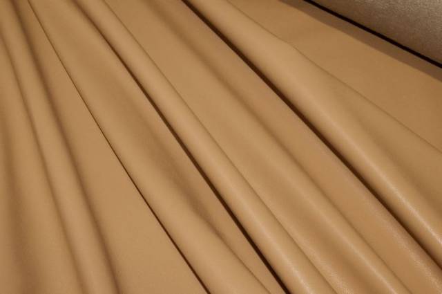 Vendita on line tessuto ecopelle stretch beige - tessuti abbigliamento ecopelle