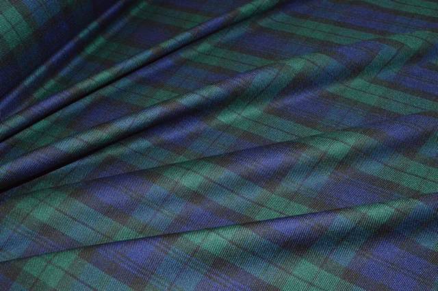 Vendita on line tessuto tartan scacco verde blu - tessuti abbigliamento