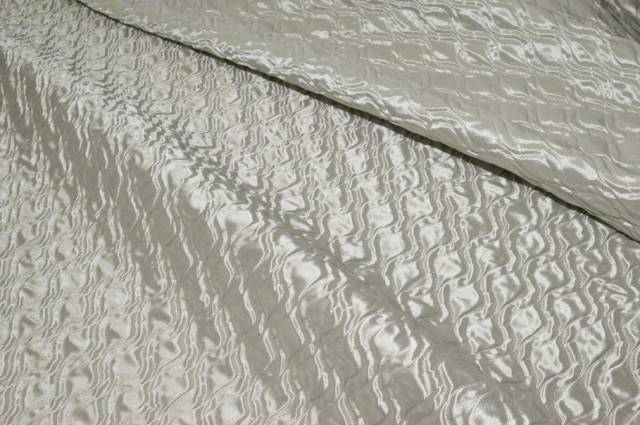 Vendita on line tessuto goffrato grigio perla - tessuti abbigliamento