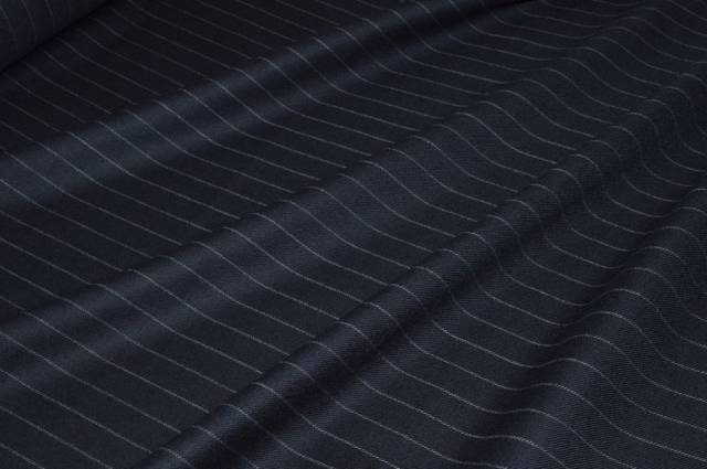 Vendita on line tessuto flanella pura lana gessato blu - tessuti abbigliamento