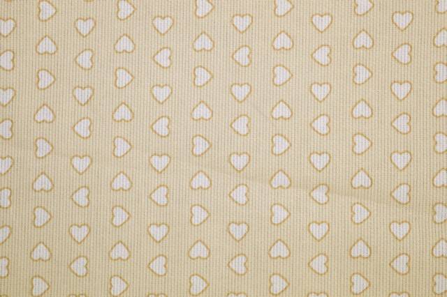 Vendita on line piquet millerighe cuoricino beige - ispirazioni neonati e bambini 