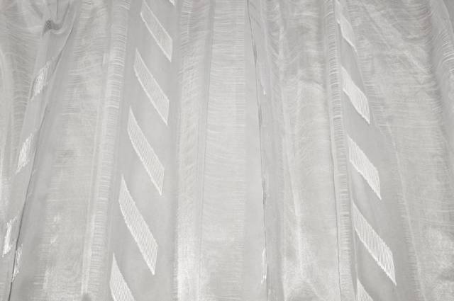 Vendita on line tessuto doppia organza fantasia laminata argento - prodotti