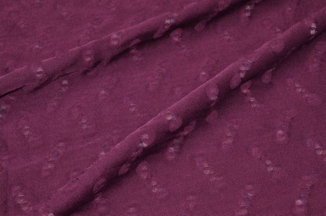 Vendita on line scampolo pura viscosa ricamato color viola melanzana - occasioni e scampoli tessuti 