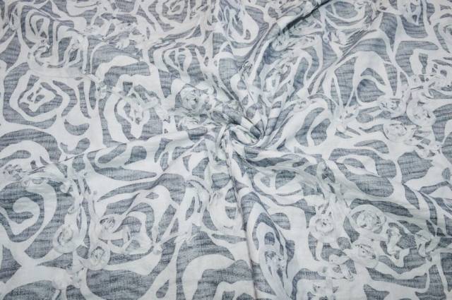 Vendita on line scampolo puro cotone con fiore in rilievo - tessuti abbigliamento