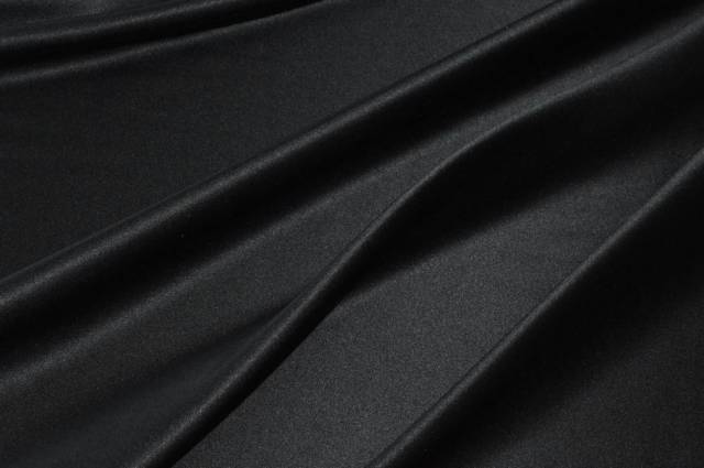 Vendita on line scampolo raso seta stretch nero - tessuti abbigliamento taffetas / rasi / shantung raso