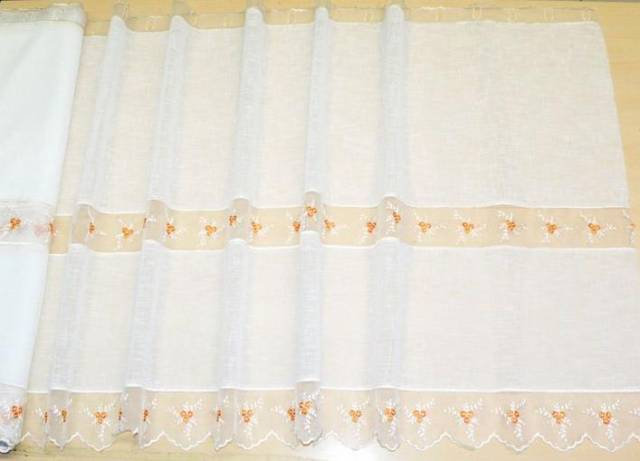 Vendita on line tessuto tendino con incasso in organza fiorellino arancio - prodotti