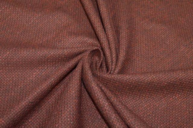 Vendita on line tessuto misto cotone trama fondo ruggine - tessuti abbigliamento