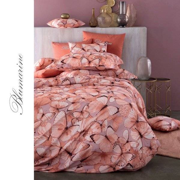 Vendita on line copriletto blumarine matrimoniale occhi blu variante pesca - biancheria per la casa