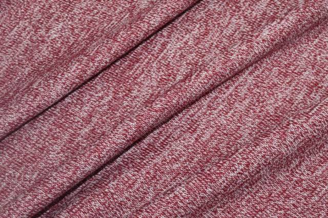 Vendita on line tessuto maglia in lana rosso melange - tessuti abbigliamento