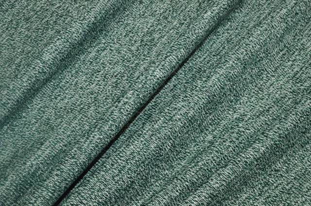 Vendita on line tessuto maglia in lana verde melange - tessuti abbigliamento