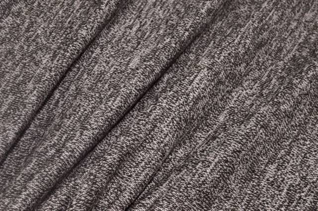 Vendita on line tessuto maglia in lana marrone melange - tessuti abbigliamento