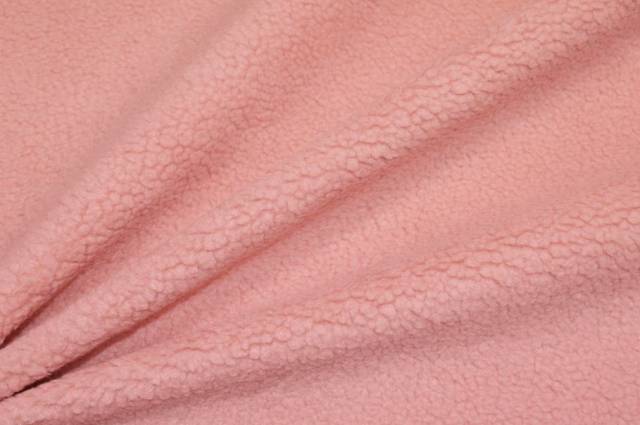 Vendita on line tessuto cappotto pelliccetta teddy rosa - tessuti abbigliamento