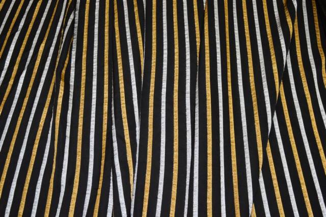 Vendita on line tessuto riga lurex oro argento - tessuti abbigliamento