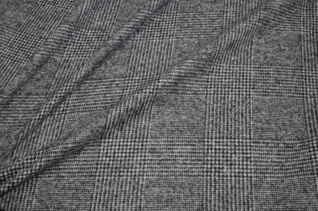 Vendita on line tessuto lana alpaca con disegno principe di galles grigio - tessuti abbigliamento lana scozzesi e quadri