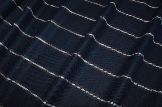 Vendita on line tessuto misto lana rigone blu - tessuti abbigliamento lana uomo/tailleur