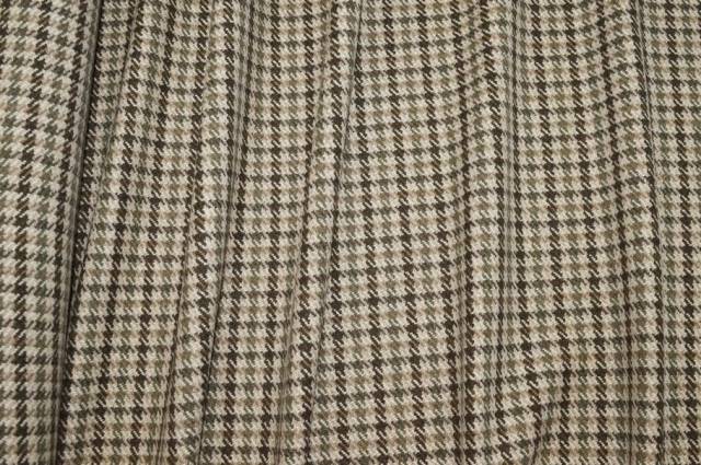 Vendita on line tessuto misto cashmere pied de poule beige - prodotti