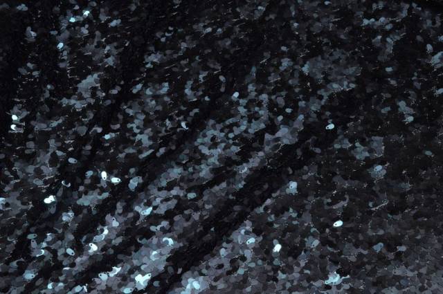 Vendita on line tessuto paillettes a goccia nero - tessuti abbigliamento poliestere 