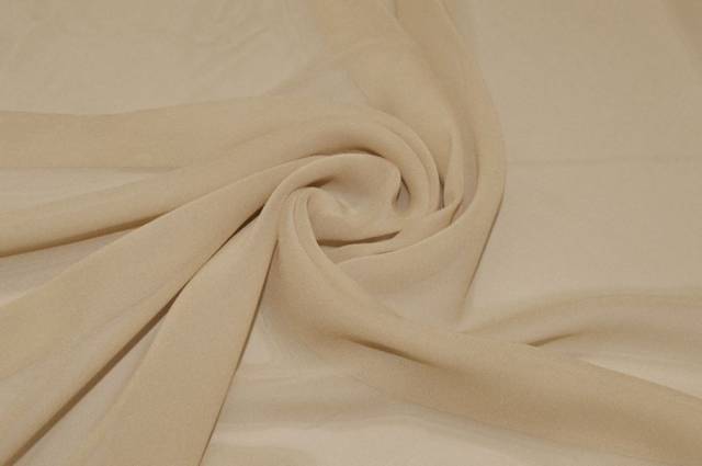 Vendita on line tessuto chiffon pura seta beige - prodotti