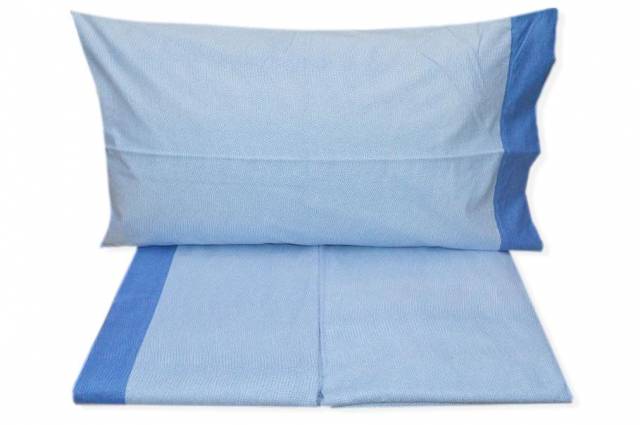 Vendita on line completo lenzuola flanella matrimoniale gabel chromo var. blu 289 - biancheria per la casa