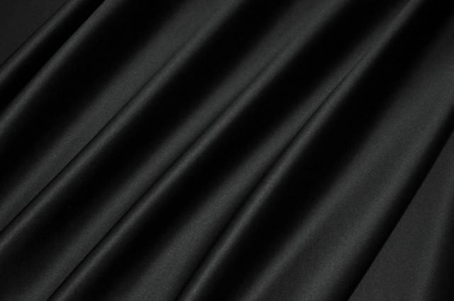Vendita on line tessuto doppio raso nero pura seta - tessuti abbigliamento sete
