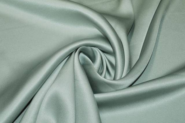 Vendita on line tessuto doppio raso seta elasticizzata salvia - tessuti abbigliamento sete