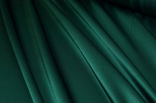 Vendita on line tessuto doppio raso verde inglese seta elasticizzata - tessuti abbigliamento sete