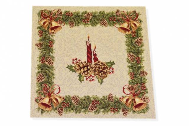 Vendita on line gobelin fantasia natale candele 15260 misura cm 47x47 - ispirazioni