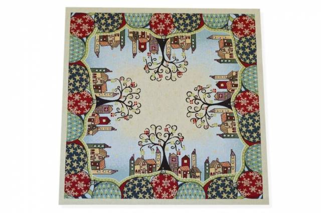 Vendita on line tovaglia gobelin albero della vita 15274 misura cm 95x95 - tessuti arredo casa gobelin