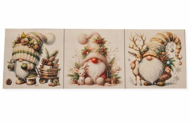 Vendita on line set 3 pannelli gnomi disegni 2 misura cm 47x47 - ispirazioni