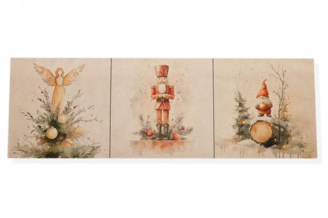 Vendita on line set 3 pannelli natale disegno 1 misura cm 47x47 - ispirazioni