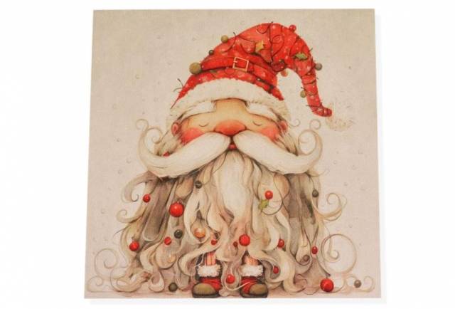 Vendita on line pannello natale santa claus disegno 1 misura cm 47x47 - ispirazioni tessuti natalizi gobelin