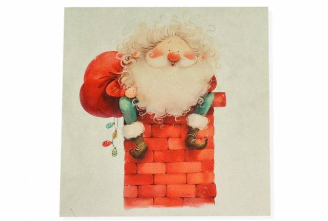 Vendita on line pannello natale santa claus disegno 2 misura cm 47x47 - ispirazioni tessuti natalizi gobelin