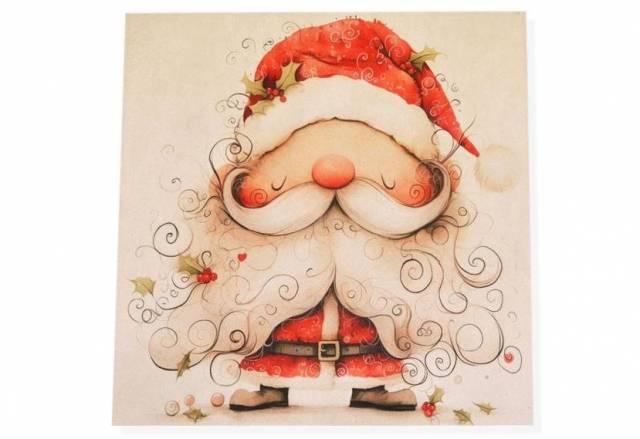 Vendita on line pannello natale santa claus disegno 3 misura cm 47x47 - ispirazioni tessuti natalizi gobelin