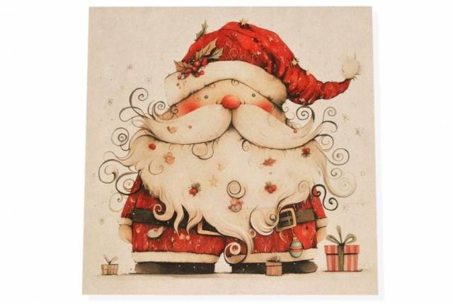 Vendita on line pannello natale santa claus disegno 4 misura cm 47x47 - ispirazioni tessuti natalizi gobelin