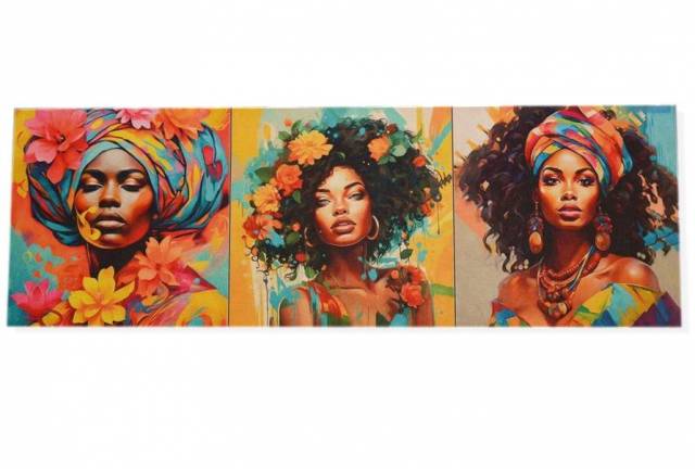 Vendita on line set 3 pannelli africa disegno 2 misura cm 47x47 - tessuti arredo casa gobelin cuscini 47x47 fantasie varie