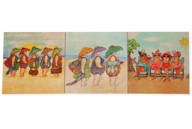 Vendita on line set 3 pannelli fumetto disegno 2 misura cm 47x47 - tessuti arredo casa gobelin cuscini 47x47 fantasie varie