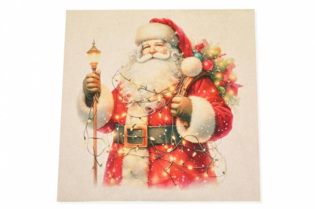 Vendita on line pannello babbo natale disegno 1 misura cm 47x47 - ispirazioni tessuti natalizi gobelin