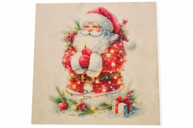 Vendita on line pannello babbo natale disegno 4 misura cm 47x47 - ispirazioni tessuti natalizi gobelin