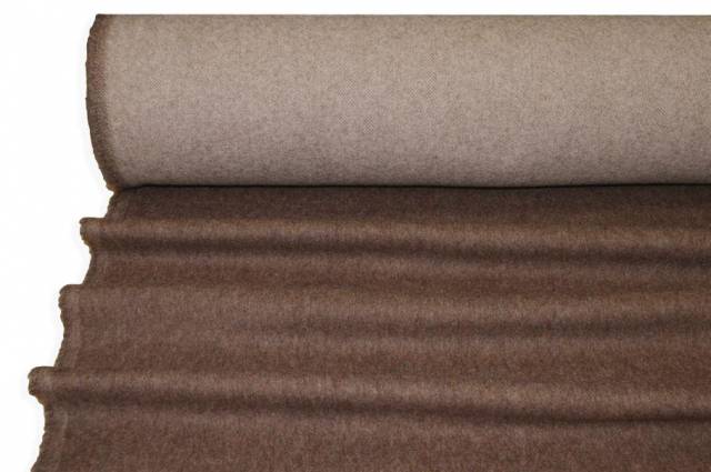 Vendita on line tessuto cappotto misto lana beige - tessuti abbigliamento lana
