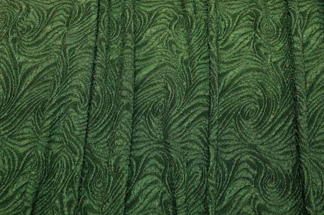 Vendita on line tessuto jersey elastico damascato verde - tessuti abbigliamento poliestere 