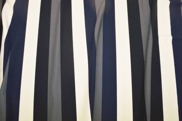Vendita on line tessuto jersey punto milano in viscosa riga grigio blu - tessuti abbigliamento poliestere 