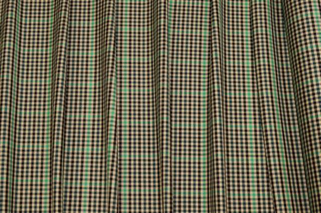 Vendita on line tessuto tartan lana stretch verde nero - occasioni e scampoli lane e cashmere
