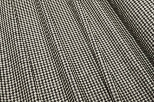 Vendita on line tessuto tartan lana stretch quadretto bianco nero - prodotti