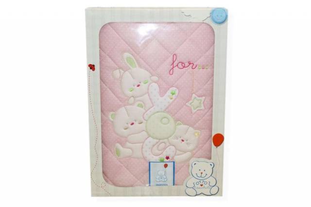 Vendita on line trapunta singola lettino puro cotone rosa - biancheria per la casa
