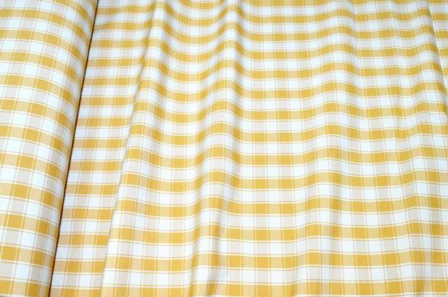 Vendita on line tessuto arredo scacco giallo - cotoni