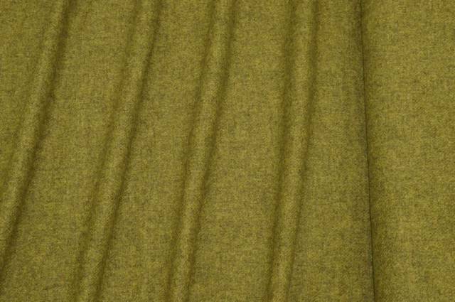 Vendita on line tessuto pura lana effetto shetland verde foglia melange - tessuti abbigliamento lana spinati e