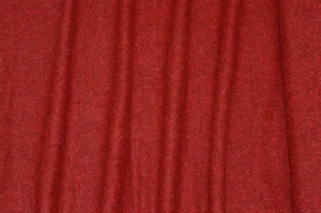 Vendita on line tessuto pura lana effetto shetland rosso melange - tessuti abbigliamento lana spinati e
